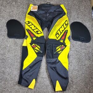 ONE Industries Carbon Carrera Mens Motocross Pants Size 32 Red Yellow‎ Black NWT